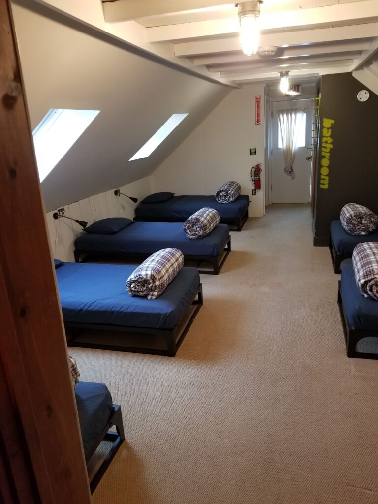 This is a picture of the Dormitory Room, a shared space that accommodates eight people.