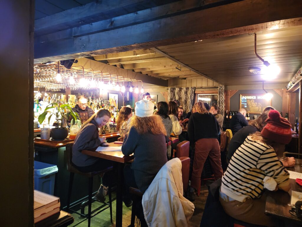 Here is a group of people enjoying the bar area at Déco.